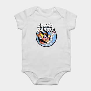 Atomic Rabbit Vintage Comic Style Baby Bodysuit